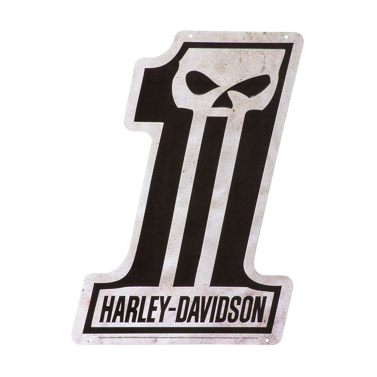 HARLEY DAVIDSON #1 SKULL TIN SIGN