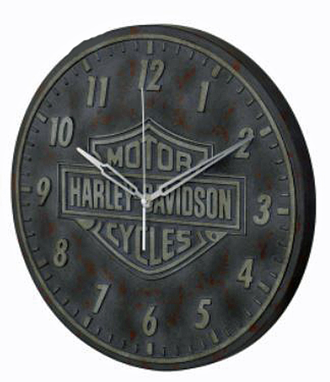 HARLEY DAVIDSON BAR & SHIELD OUTDOOR CLOCK