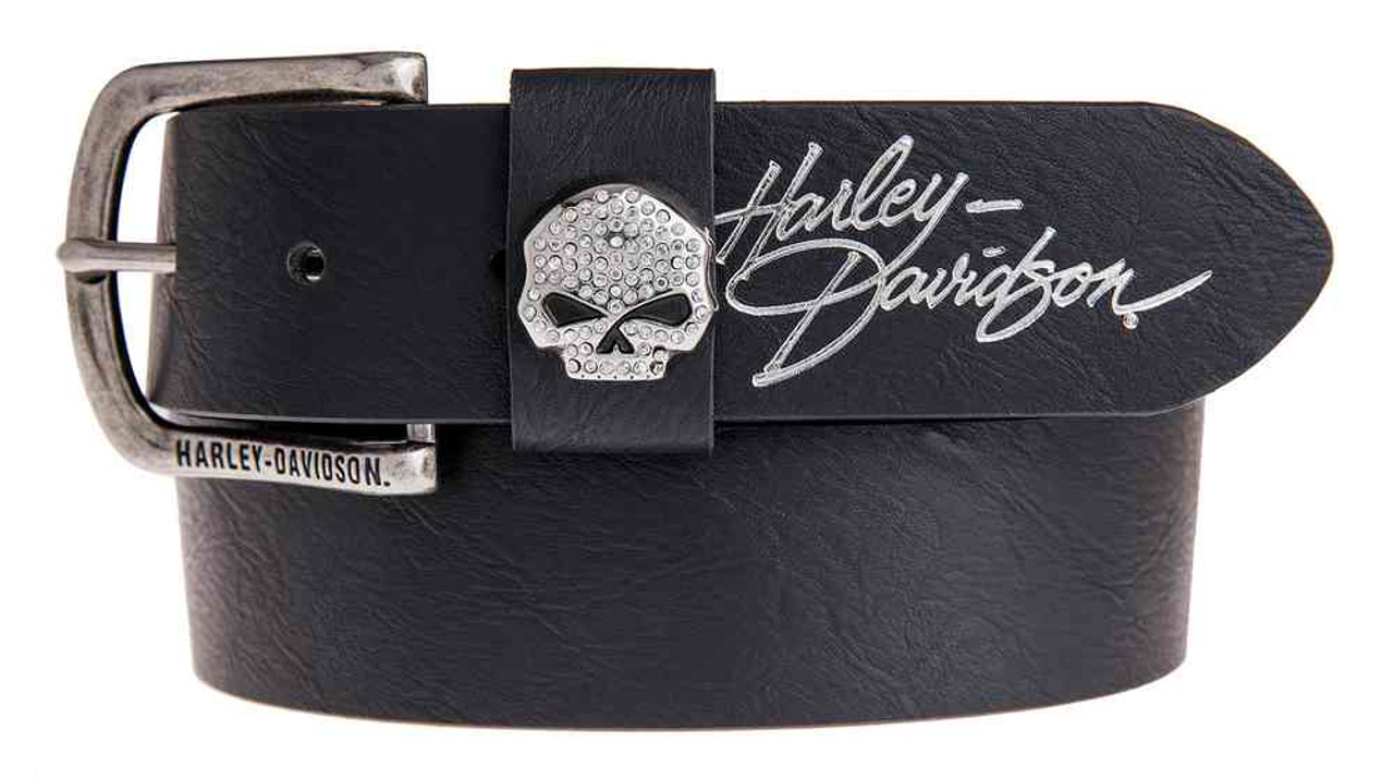 Harley-Davidson Women's Rock Candy Embellish Willie G Skull Belt