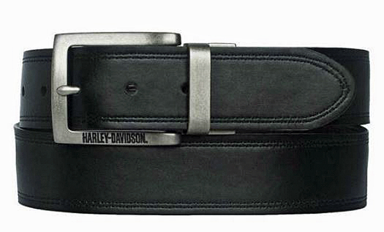 Harley-Davidson Men's Traditional H-D Reversible Leather Belt - Black/Brown