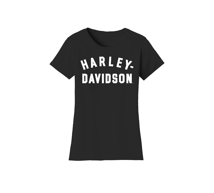 Harley Davidson Black Beauty Women's Forever Racer Font Tee