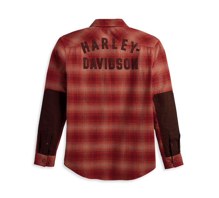 Harley Davidson Men’s Safari Flannel, Orange