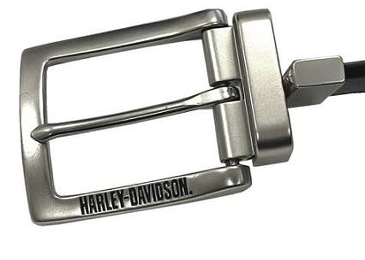 Harley-Davidson Men’s Traditional H-D Reversible Leather Belt – Black/Brown