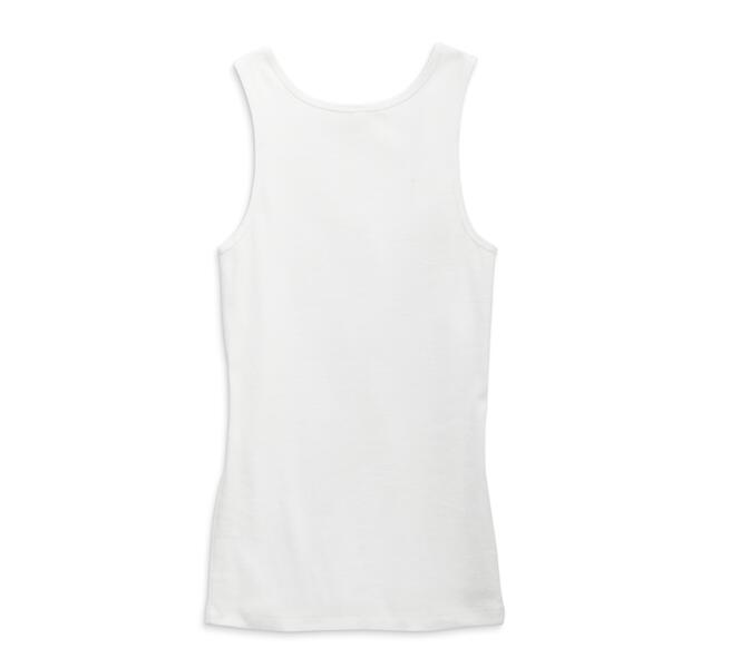 HARLEY DAVIDSON TANK-KNIT,WHITE