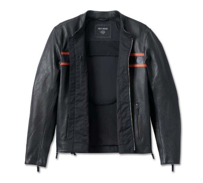 HARLEY DAVIDSON JACKET-VICTORY LANE II,LEATHER,BLACK