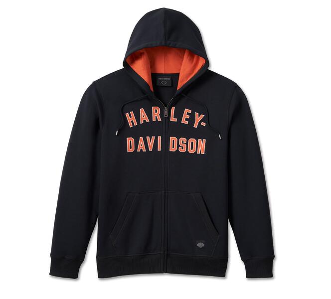 HARLEY DAVIDSON HOODIE-KNIT,BLACK
