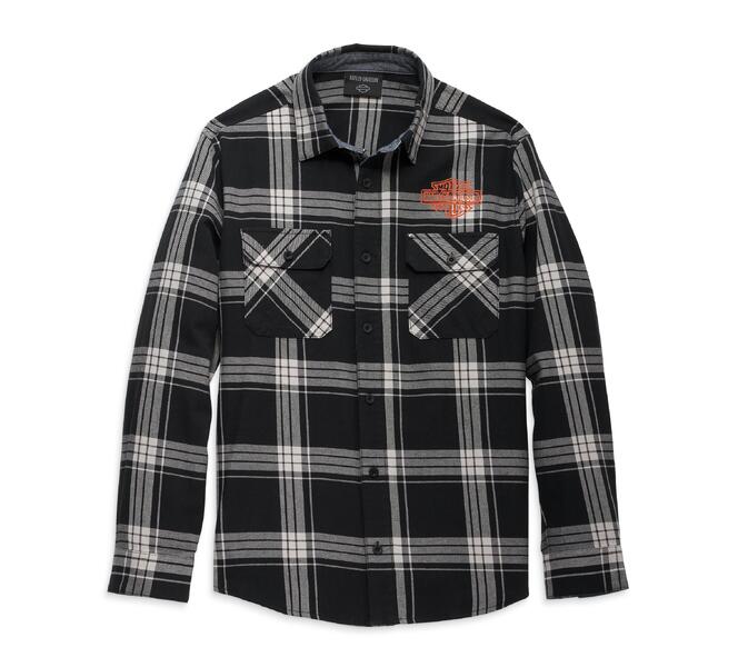 Harley Davidson Men’s Road Captain Shirt – Black Plaid