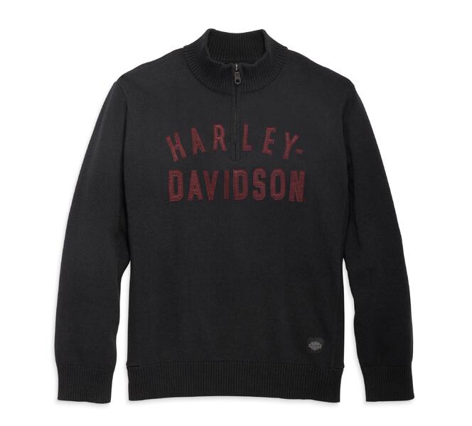 HARLEY DAVIDSON SWEATER-KNIT,BLACK
