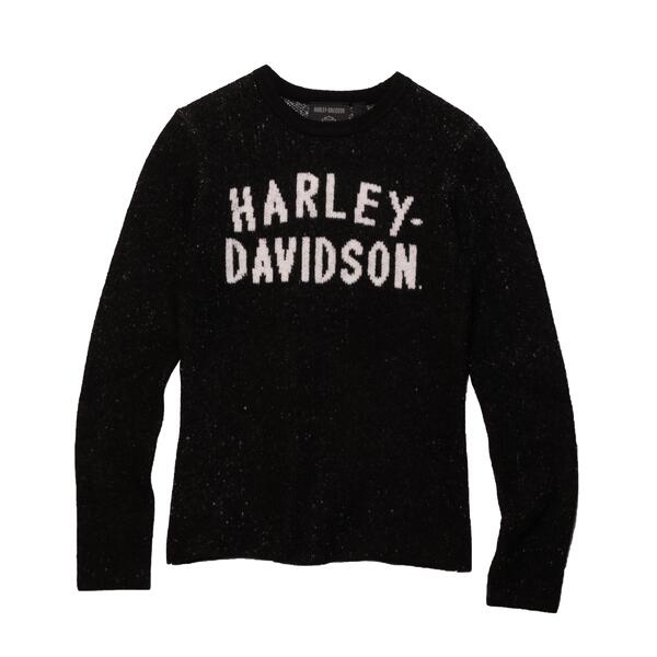 HARLEY DAVIDSON SWEATER-KNIT,BLACK