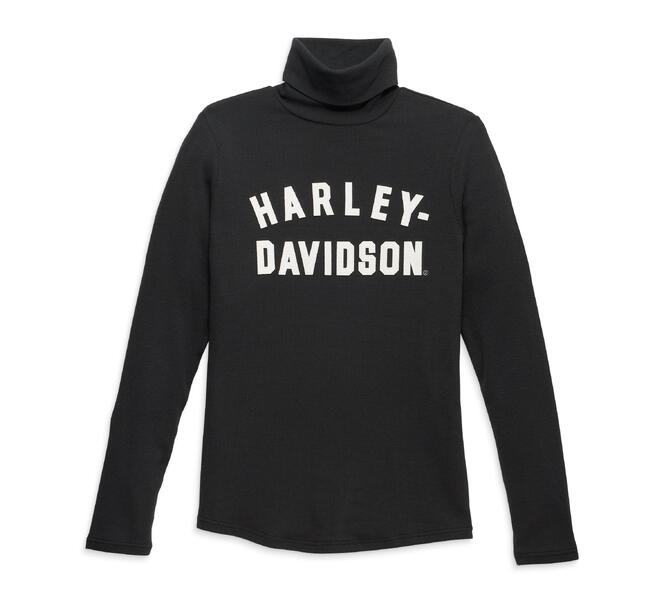 HARLEY DAVIDSON TURTLENECK-KNIT,BLACK