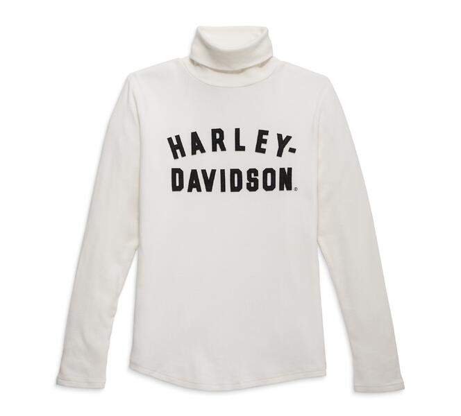 HARLEY DAVIDSON TURTLENECK-KNIT,OFF WHITE