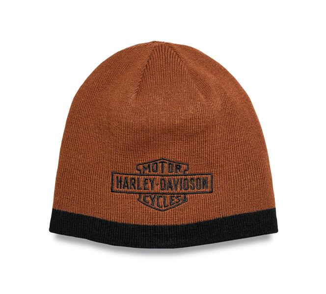 HARLEY DAVIDSON HAT-KNIT,BROWN