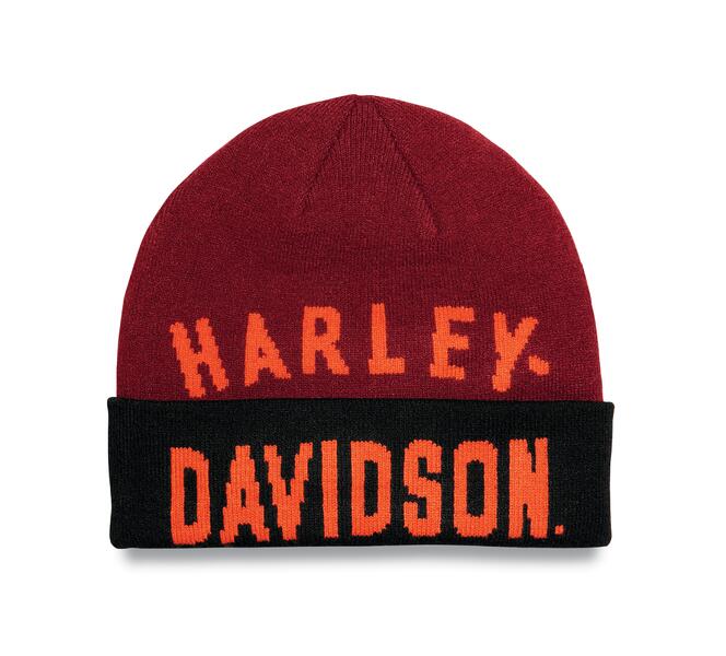 HARLEY DAVIDSON HAT-KNIT,RED