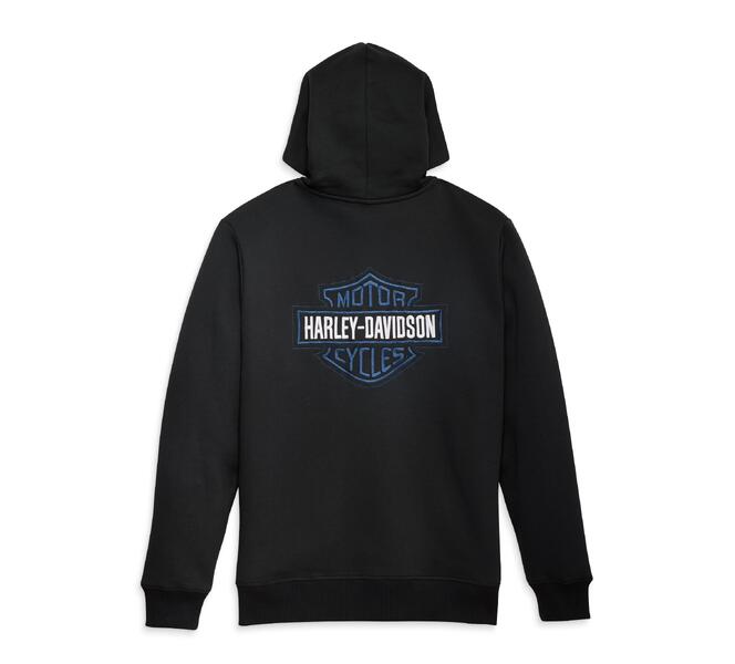 HARLEY DAVIDSON HOODIE-KNIT,BLACK