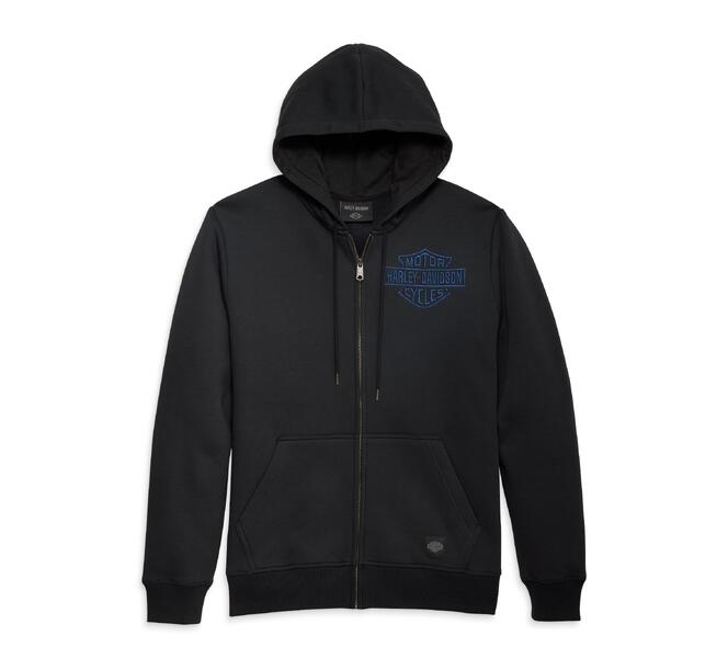 HARLEY DAVIDSON HOODIE-KNIT,BLACK