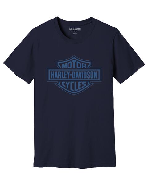 HARLEY DAVIDSON TEE-KNIT,BLUE