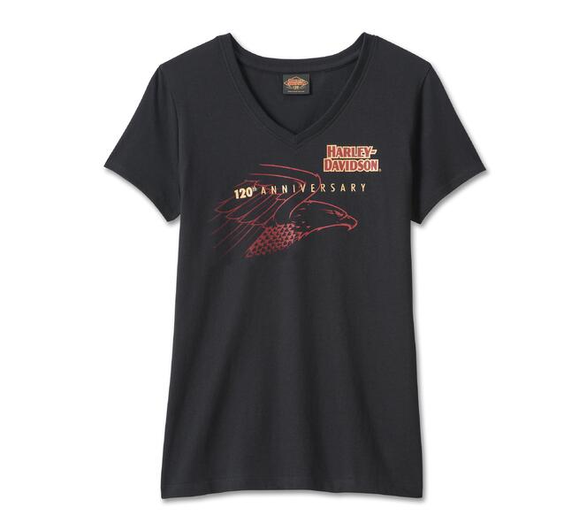 HARLEY DAVIDSON TEE-120TH,KNIT,BLACK