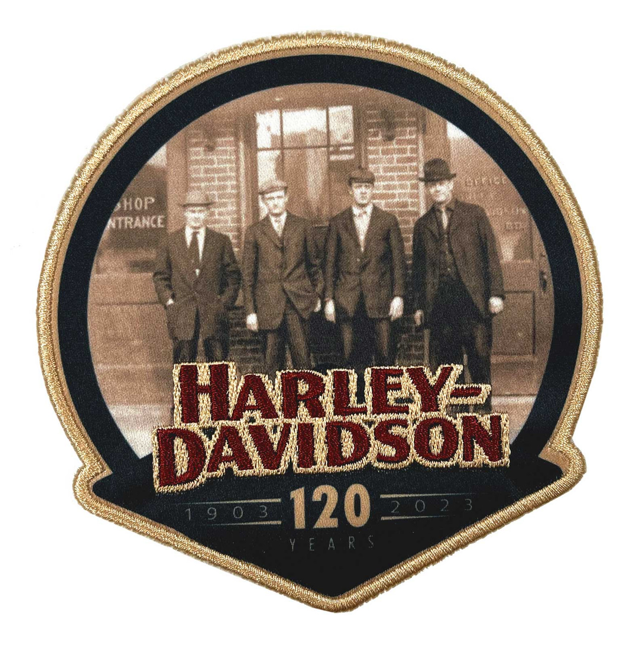 HARLEY DAVIDSON PATCH 4'' 120TH HARLEYSUBLIMATED 4 INCH ORIGINALS PATCH
