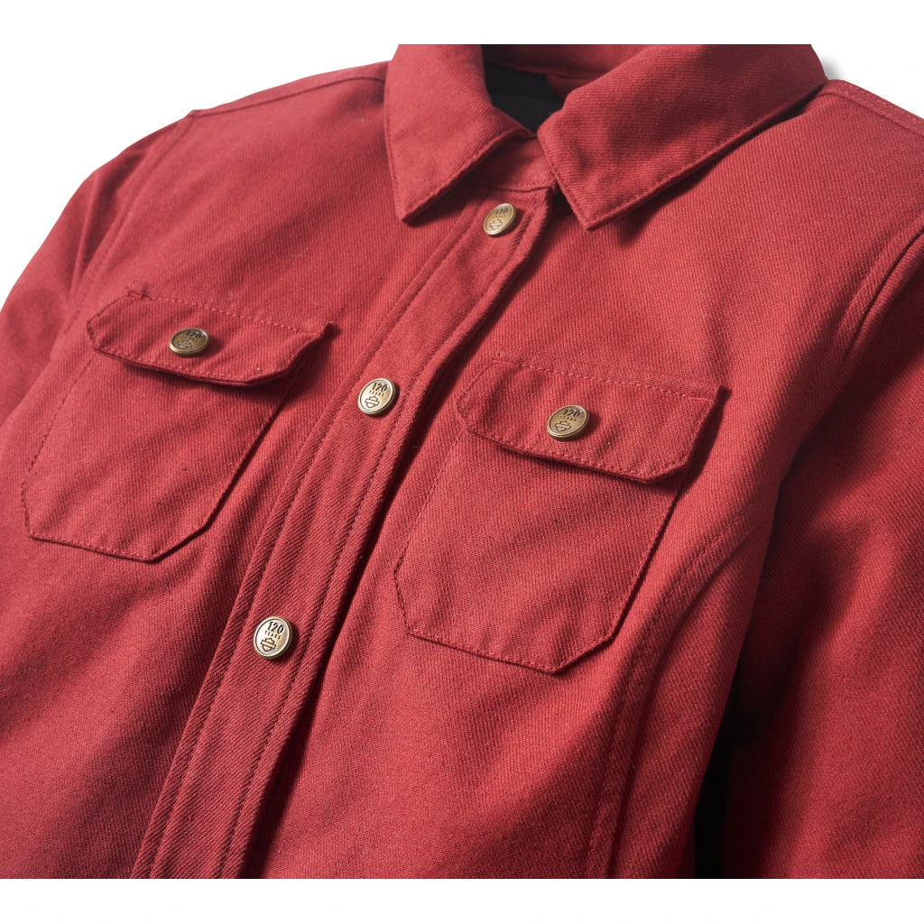 Veste chemise 120ᵉ Anniversaire pour femmes – Rouge et noir