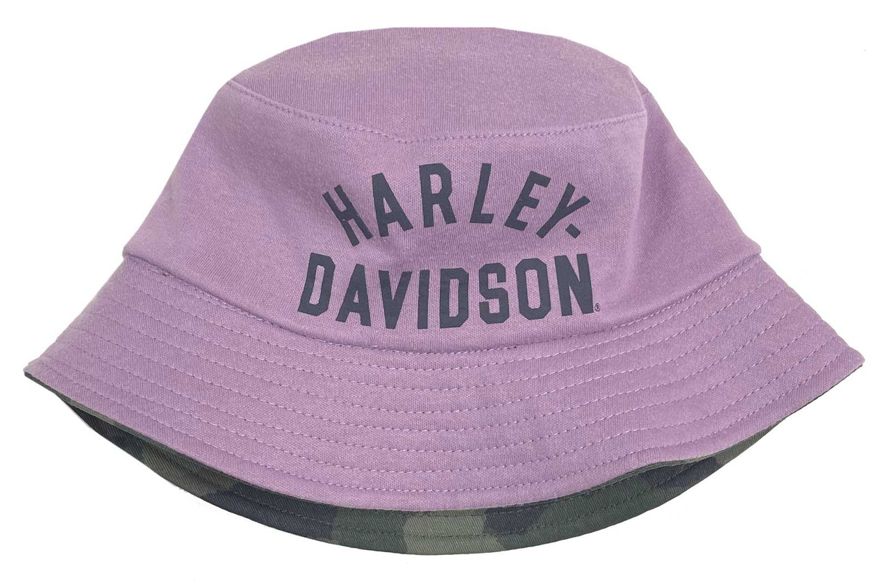 HARLEY DAVIDSON TOD GRL REV BUCKET HAT LAVENDER SIZE 2/4T
