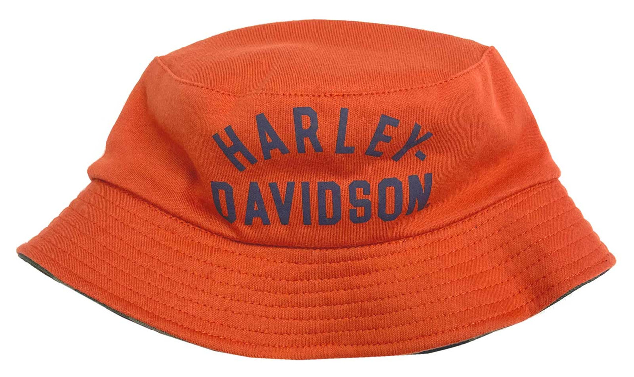 HARLEY DAVIDSON TOD BOY REV BUCKET HAT ORANGE SIZE 2/4T