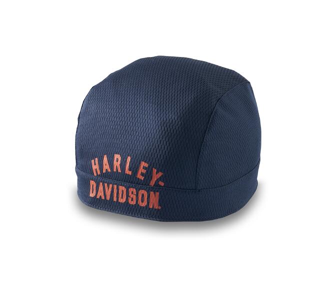 HARLEY DAVIDSON HAT-SKULLY,KNIT,BLUE
