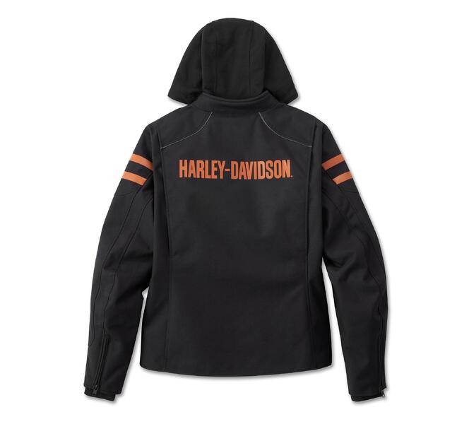 HARLEY DAVIDSON JACKET-OVATION,3N1,TEXTILE,BLACK/ORANGE