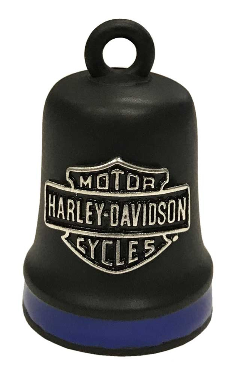 HARLEY DAVIDSON BLACK MATTE BELL WITH BLUE STRIPE