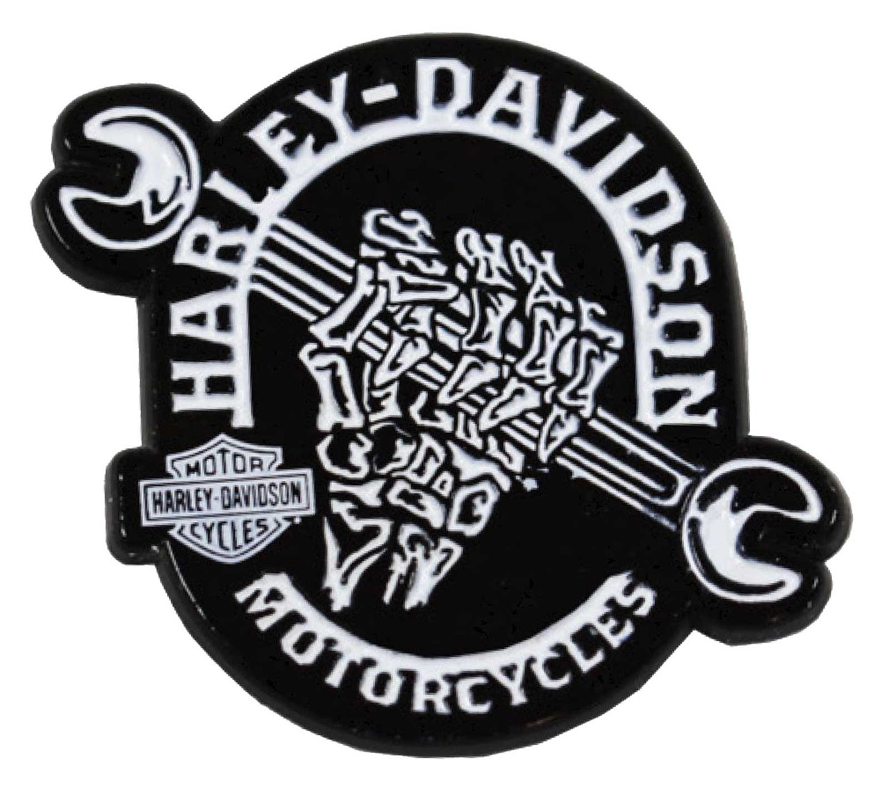 HARLEY DAVIDSON PIN 1.25” H-D S^POOKY FINGERS