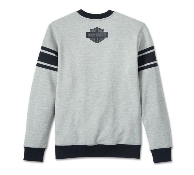 HARLEY DAVIDSON SWEATSHIRT-KNIT,DARK GREY HEATHER