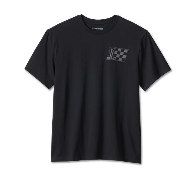 HARLEY DAVIDSON TEE-KNIT,BLACK