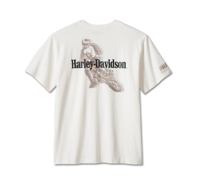 HARLEY DAVIDSON TEE-KNIT,OFF WHITE