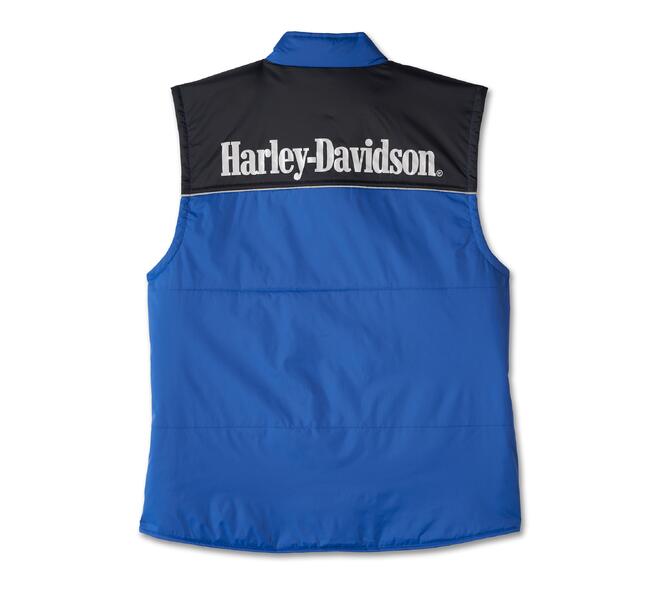 HARLEY DAVIDSON VEST-WOVEN,BLUE