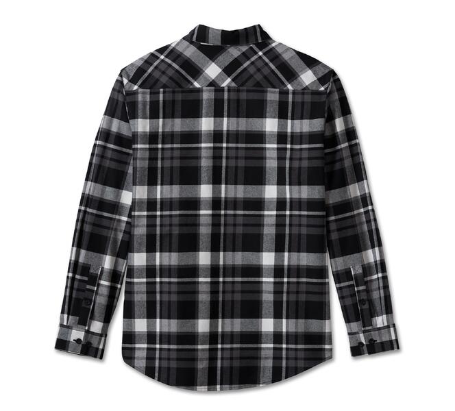 HARLEY DAVIDSON SHIRT-WOVEN,BLACK PLAID