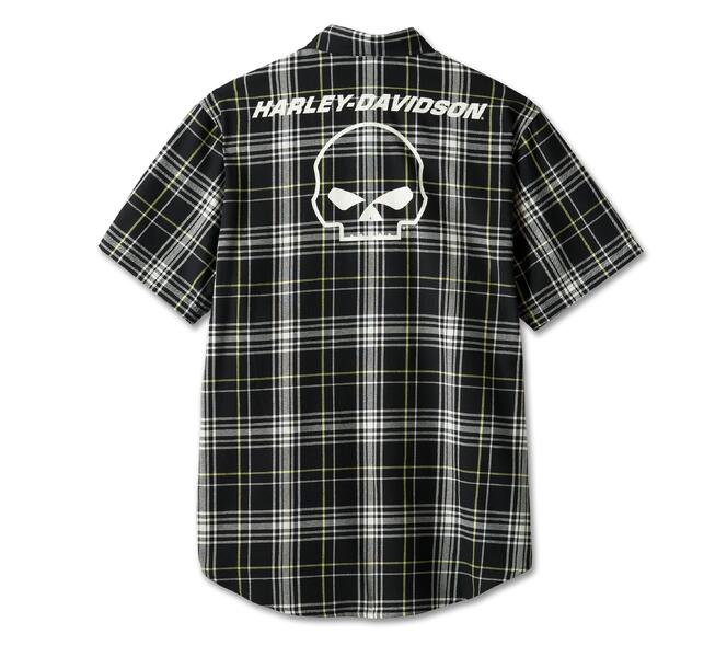 HARLEY DAVIDSON SHIRT-WOVEN,BLACK PLAID