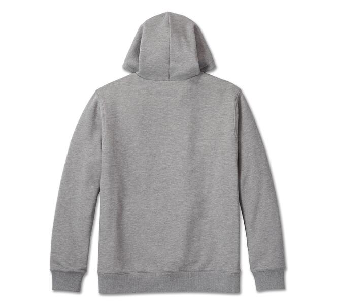 HARLEY DAVIDSON HOODIE-KNIT,DARK GREY HEATHER