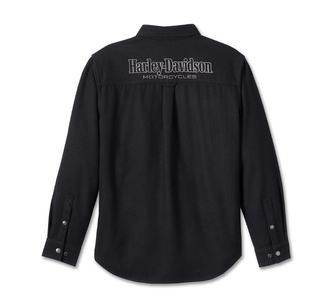 HARLEY DAVIDSON SHIRT-WOVEN,BLACK