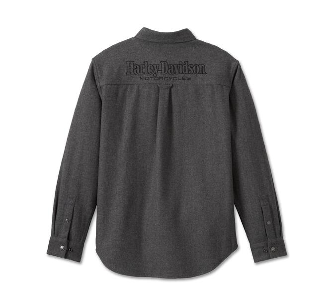 HARLEY DAVIDSON MEN – SHADOW LONG SLEEVE OVERSHIRT – GREY