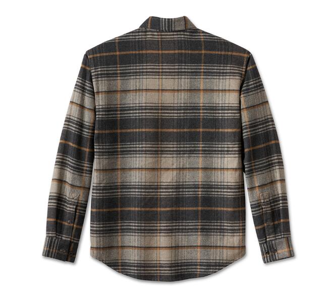 HARLEY DAVIDSON SHIRT-WOVEN,GREY PLAID