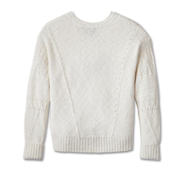 HARLEY DAVIDSON SWEATER-KNIT,OFF WHITE