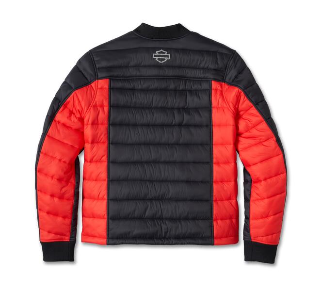 HARLEY DAVIDSON MID LAYER-HEAVY,INSULATED,TEXTIL,BLK/RED