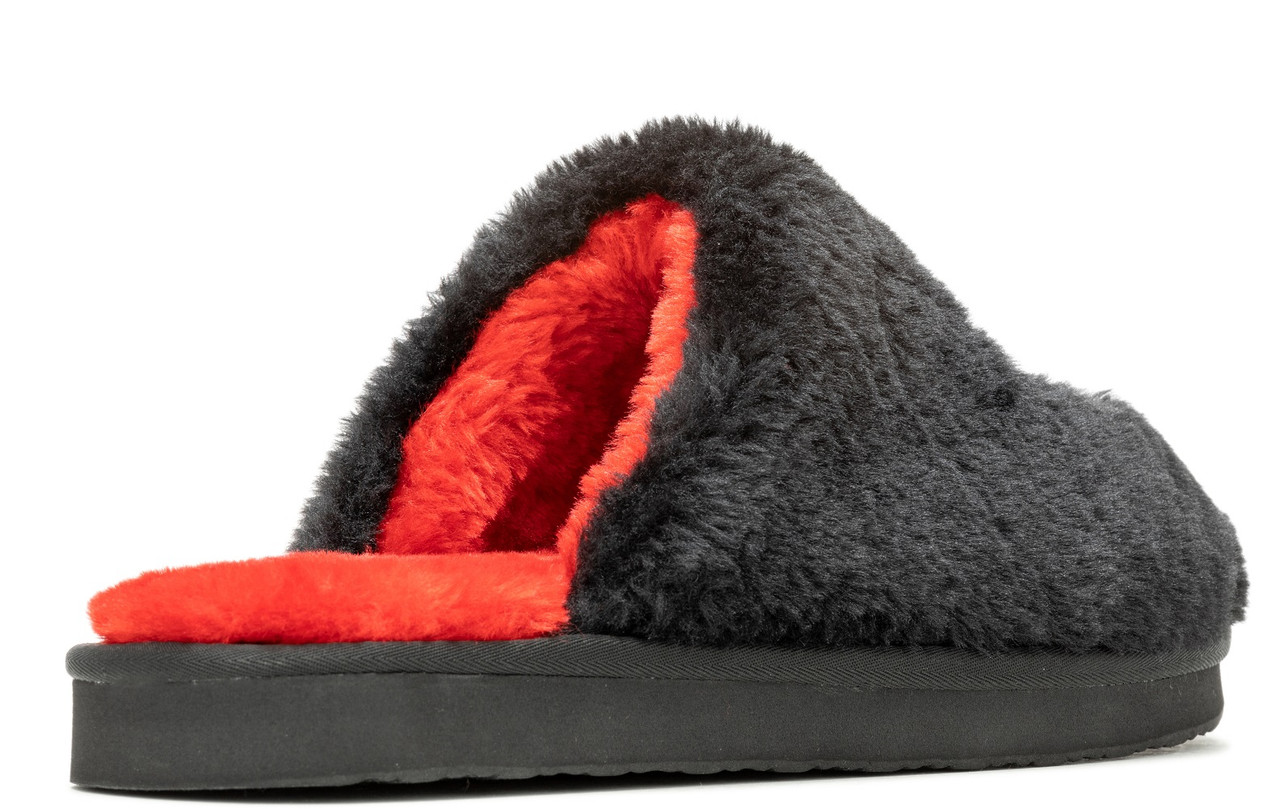 Pantoufles pour femmes Barela – Noir/Rouge