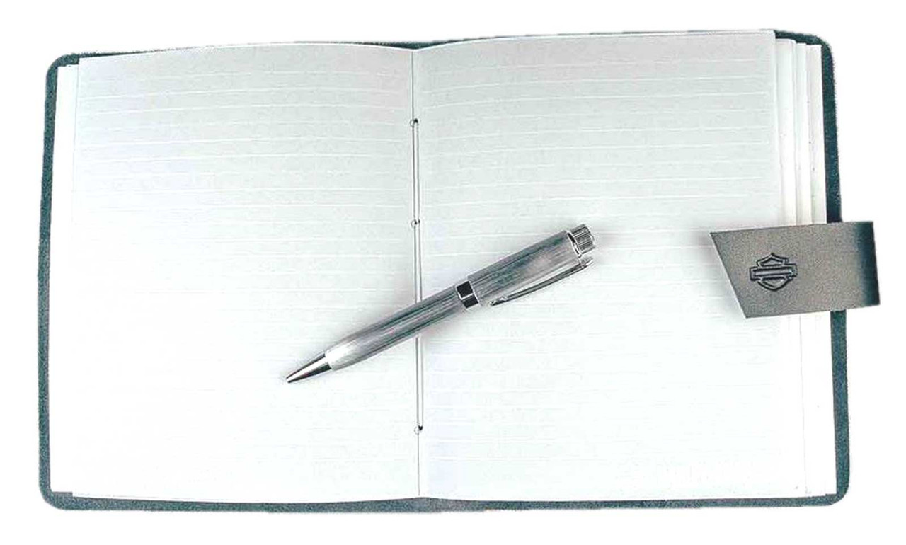 Ensemble carnet en cuir et stylo