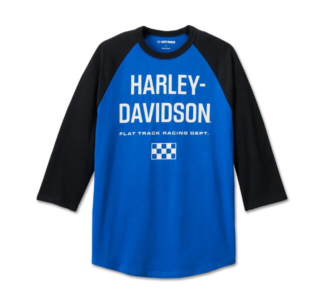 HARLEY DAVIDSON TEE-KNIT,COLORBLOCK BLUE