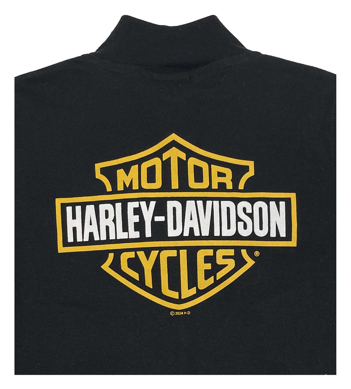 HARLEY DAVIDSON BIG BOY KNIT TRACVK JACKET BLACK SIZE 12/14