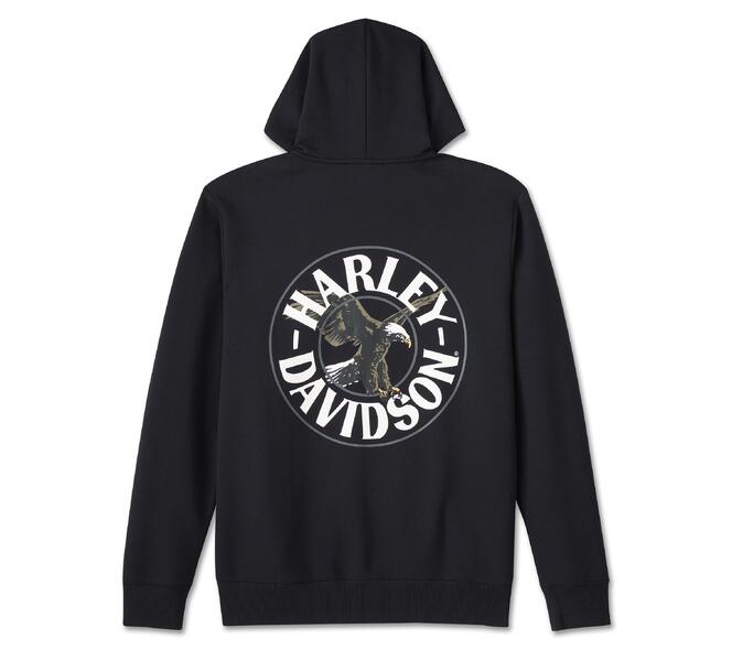 HARLEY DAVIDSON HOODIE-KNIT,BLACK