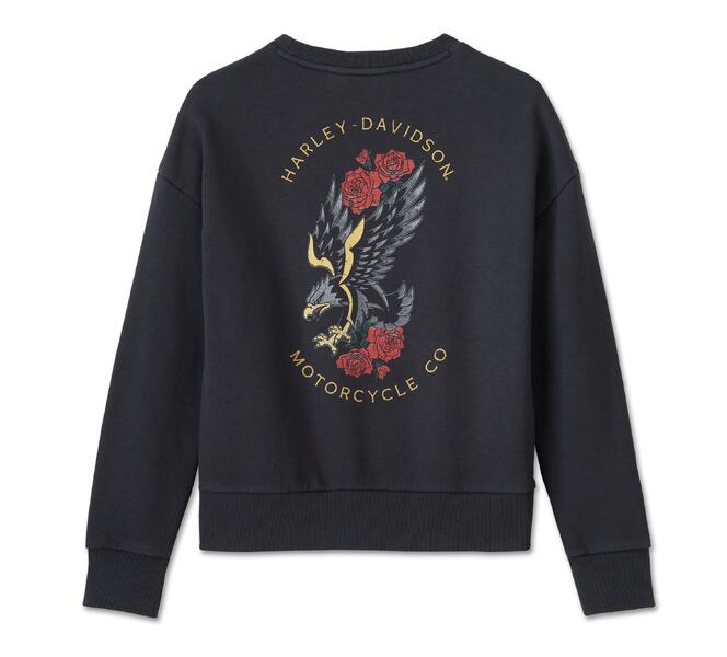 HARLEY DAVIDSON SWEATSHIRT-KNIT,BLACK