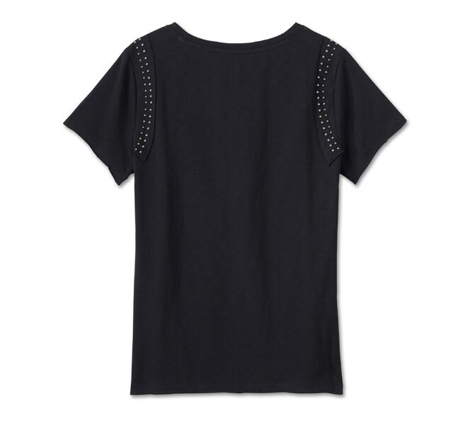 HARLEY DAVIDSON TEE-KNIT,BLACK