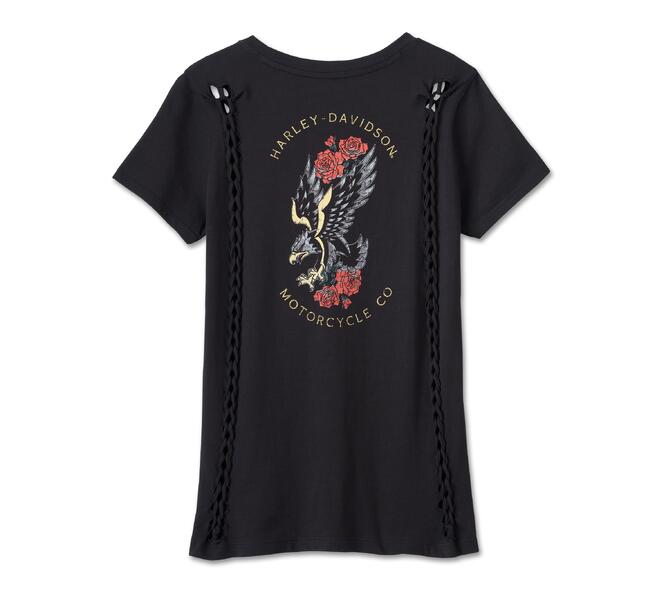 HARLEY DAVIDSON TEE-KNIT,BLACK