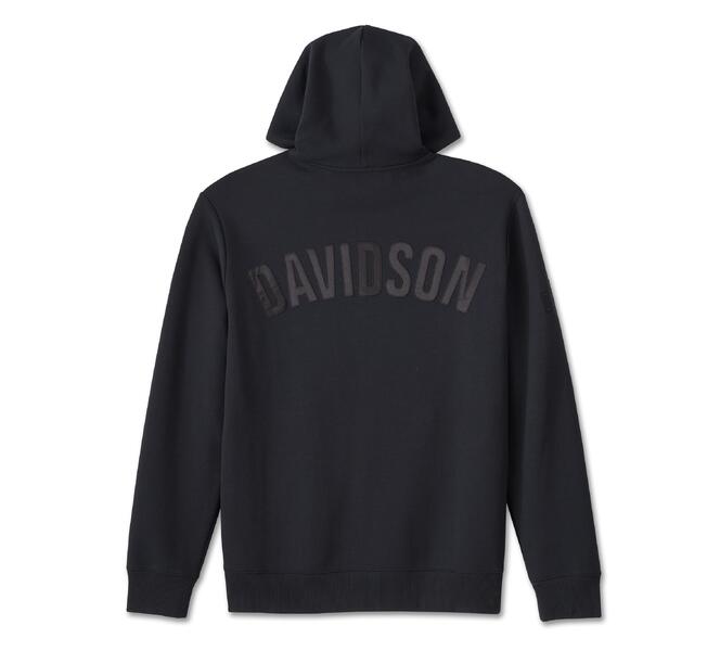 HARLEY DAVIDSON HOODIE-KNIT,BLACK